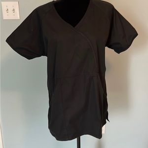 Scrub Top by Healing Hands, Black, Large